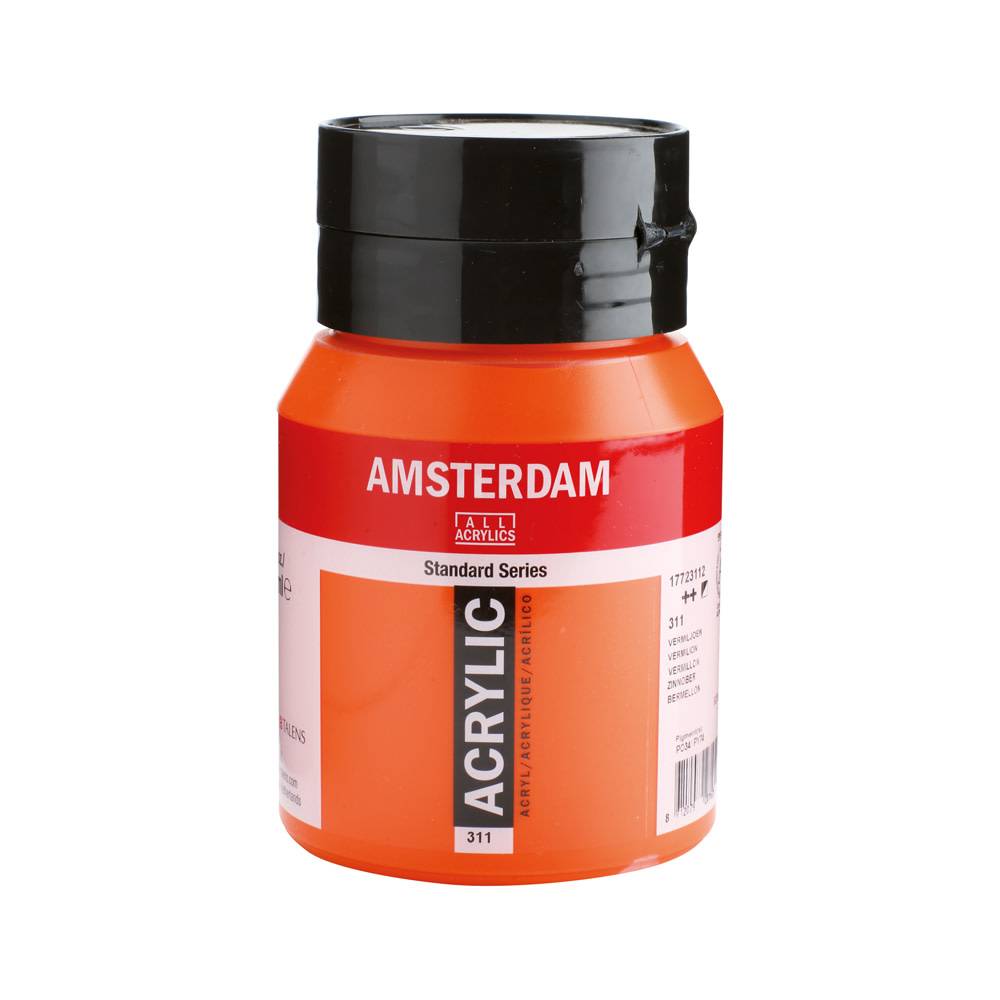 Amsterdam Standard Series Acrylic Paint Pot 500 ml Vermilion 311