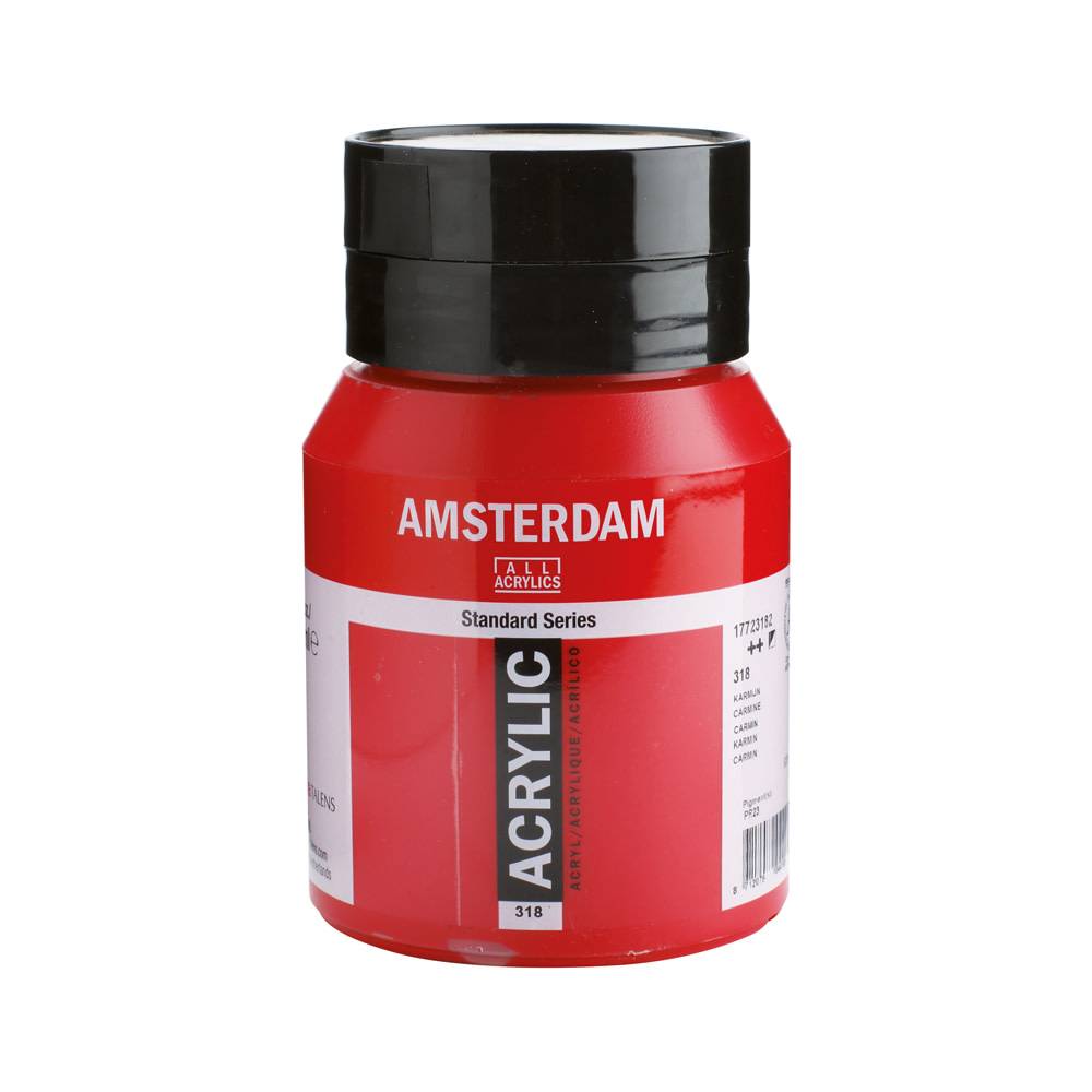 Amsterdam Standard Series Acrylic Paint Pot 500 ml Carmine 318