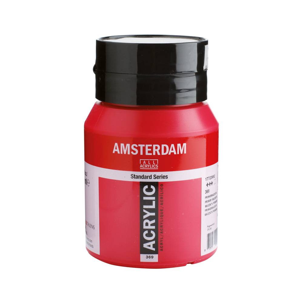 Amsterdam Standard Series Acrylic Paint Pot 500 ml Primary Magenta 369