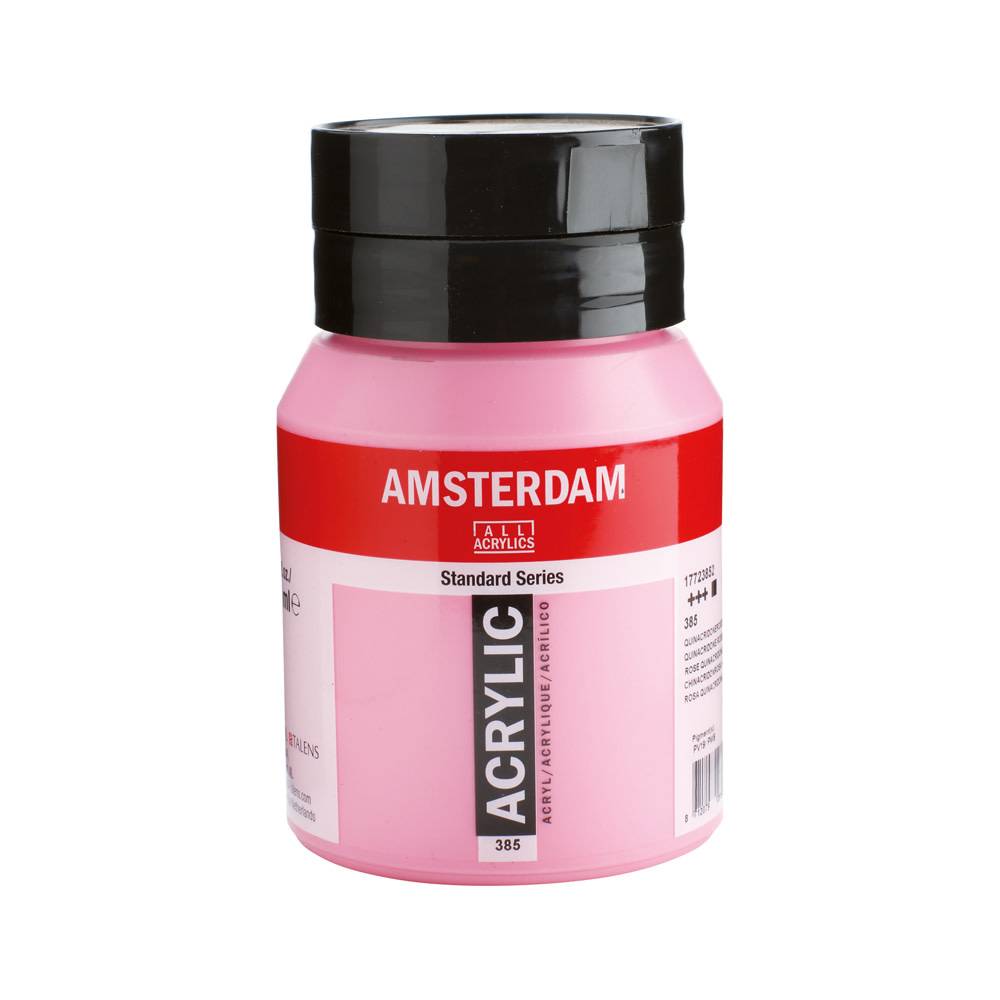 Amsterdam Standard Series Acrylic Paint Pot 500 ml Quinacridone Pink Light 385