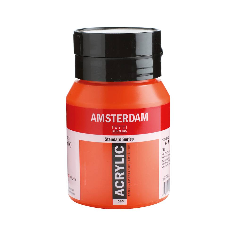 Amsterdam Standard Series Acrylverf Pot 500 ml Naftolrood Licht 398