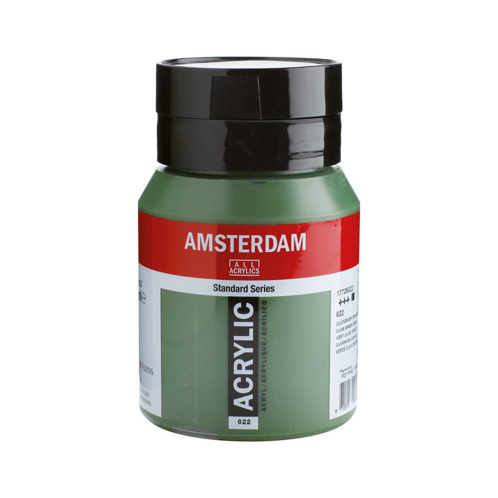 Amsterdam Standard Series Acrylverf Pot 500 ml Olijfgroen Donker 622