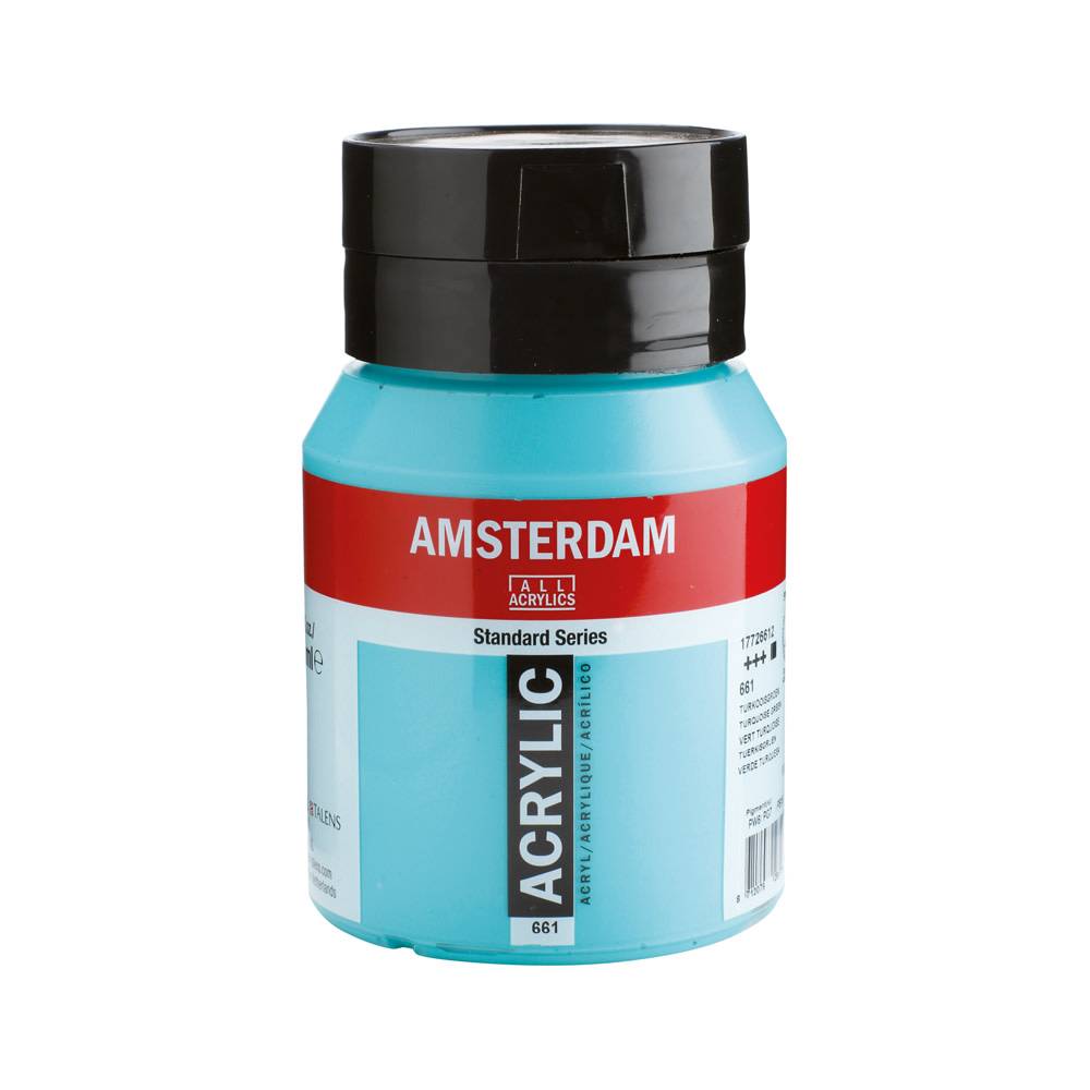 Amsterdam Standard Series Acrylic Paint Pot 500 ml Turquoise Green 661