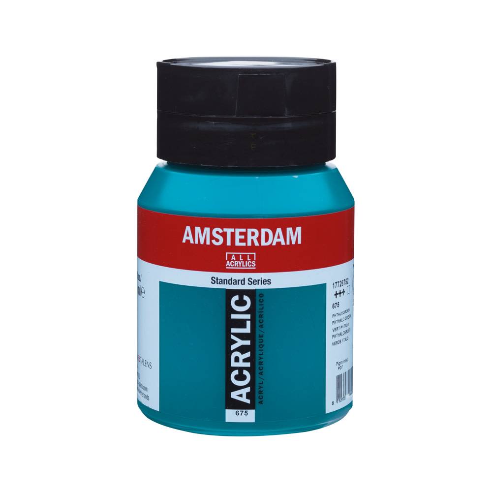 Amsterdam Standard Series Acrylic Paint Pot 500 ml Phtalo Green 675