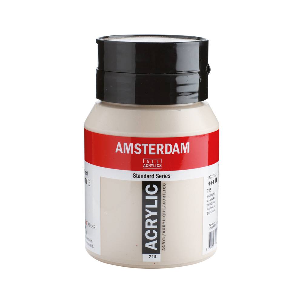 Amsterdam Standard Series Acrylverf Pot 500 ml Warmgrijs 718