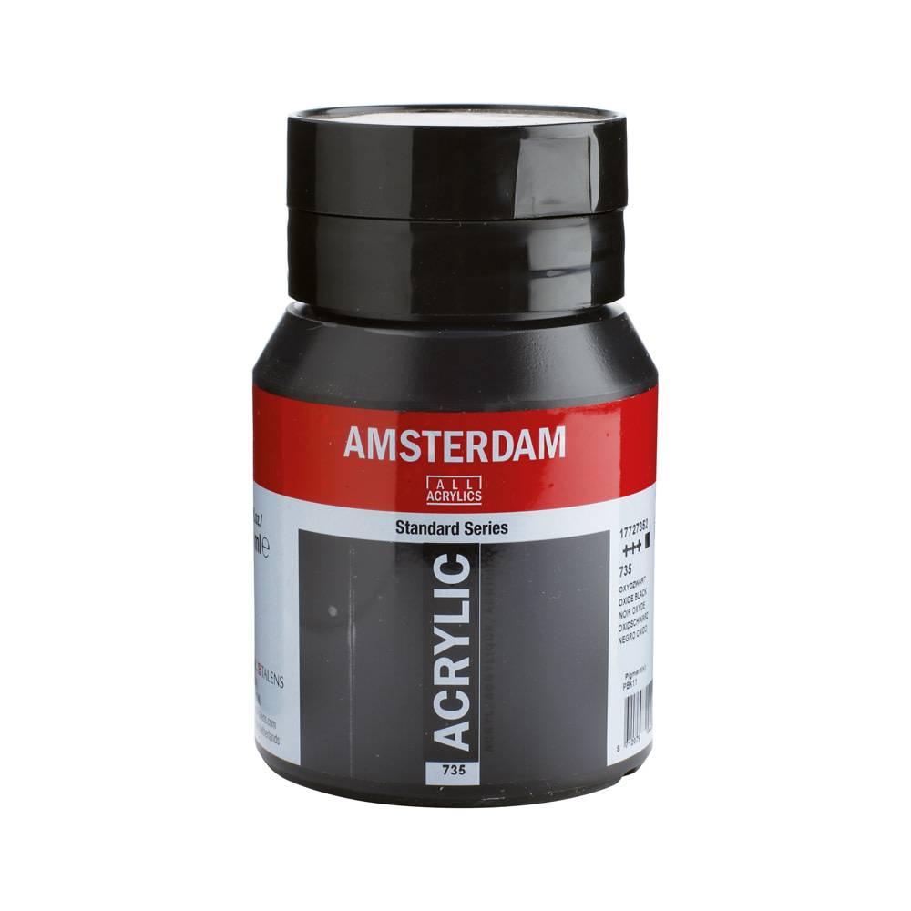 Amsterdam Standard Series Acrylic Paint Pot 500 ml Oxide Black 735