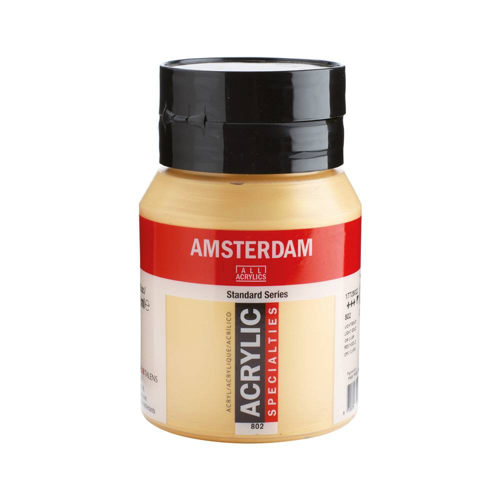 Amsterdam Standard Series Acrylic Paint Pot 500 ml Light Gold 802