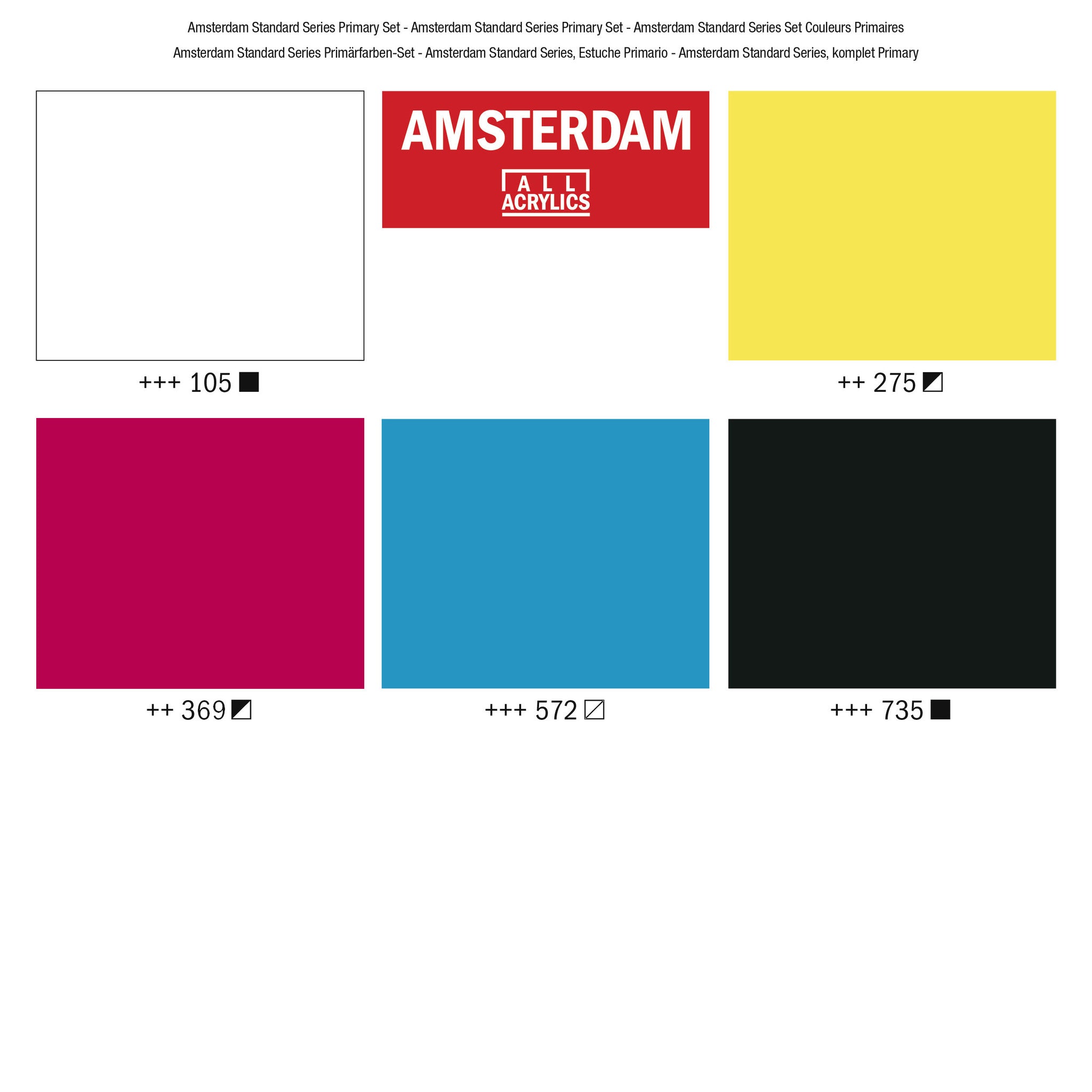 Amsterdam Standard Series acrylverf primaire set 5 x 120ml
