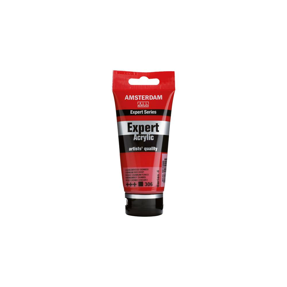 Amsterdam Expert Series Acrylic Paint Tube 75 ml Cadmium Red Dark 306
