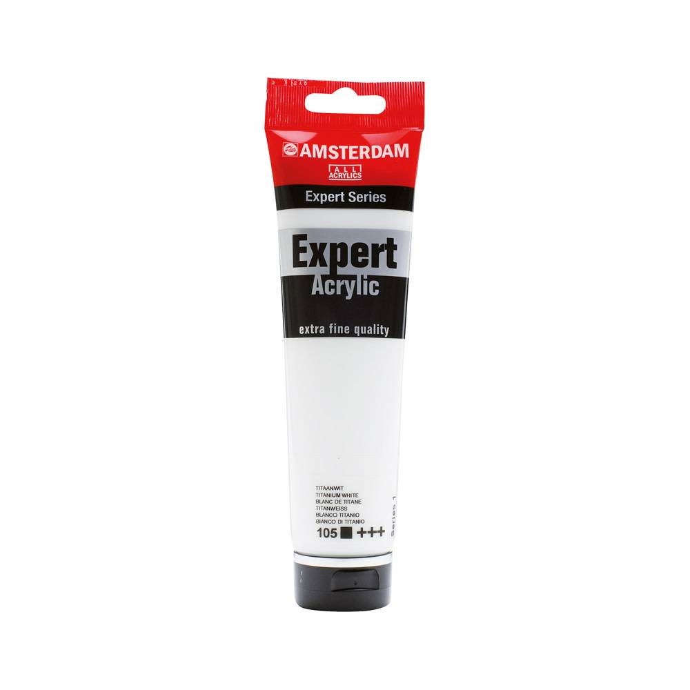 Amsterdam Expert Series Acrylic Paint Tube 150 ml Titanium White 105