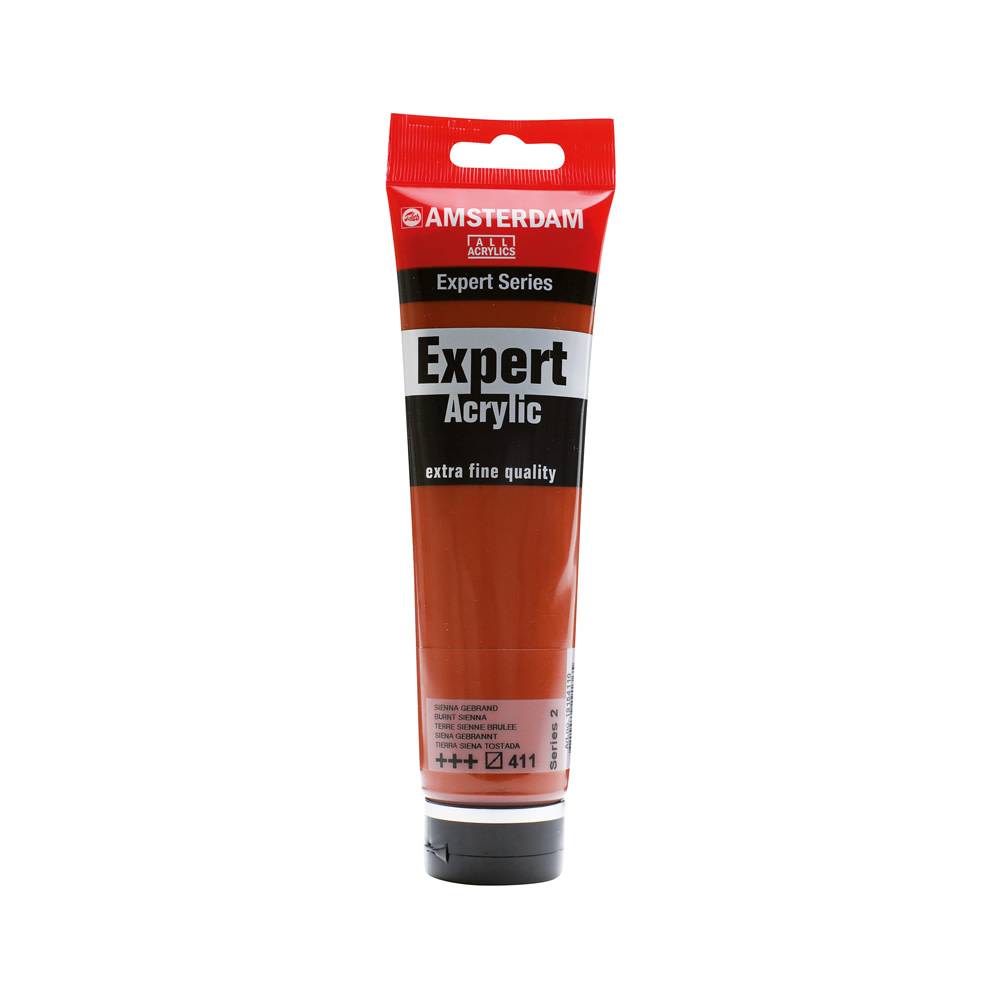 Amsterdam Expert Series Acrylic Paint Tube 150 ml Burnt Sienna 411