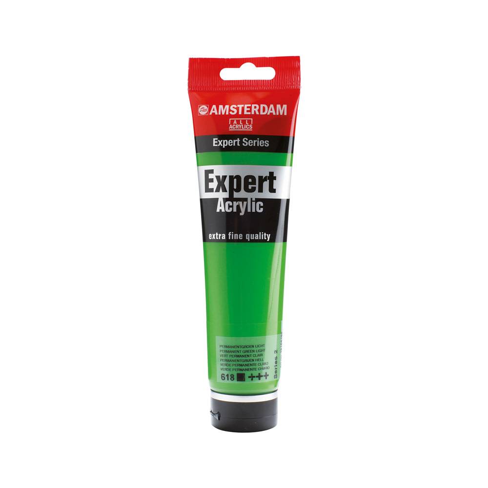 Amsterdam Expert Series Acrylic Paint Tube 150 ml Permanent Green Light 618