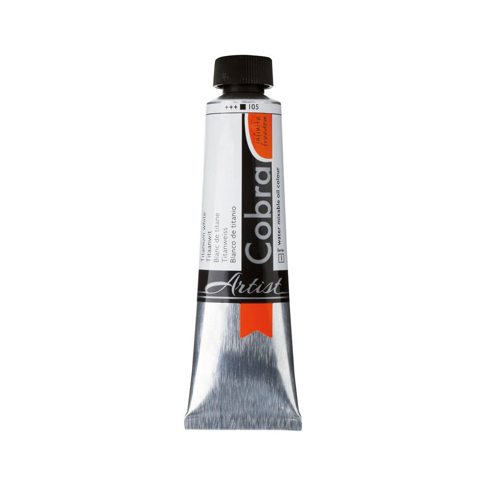 Cobra Artist Water Mixable Oil Paint Tube 40 ml Titanium White 105