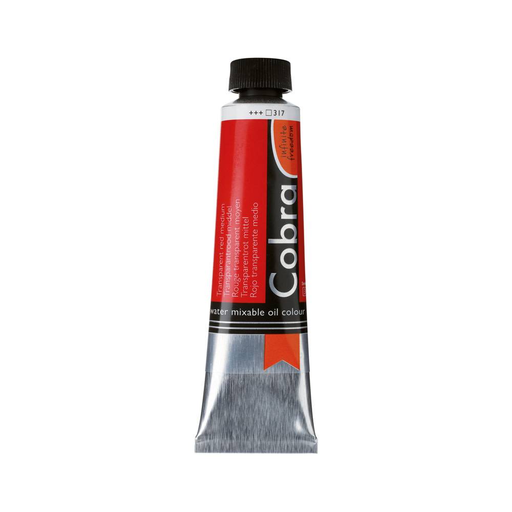 Cobra Artist Water Vermengbare Olieverf Tube 40 ml Transparantrood Middel 317