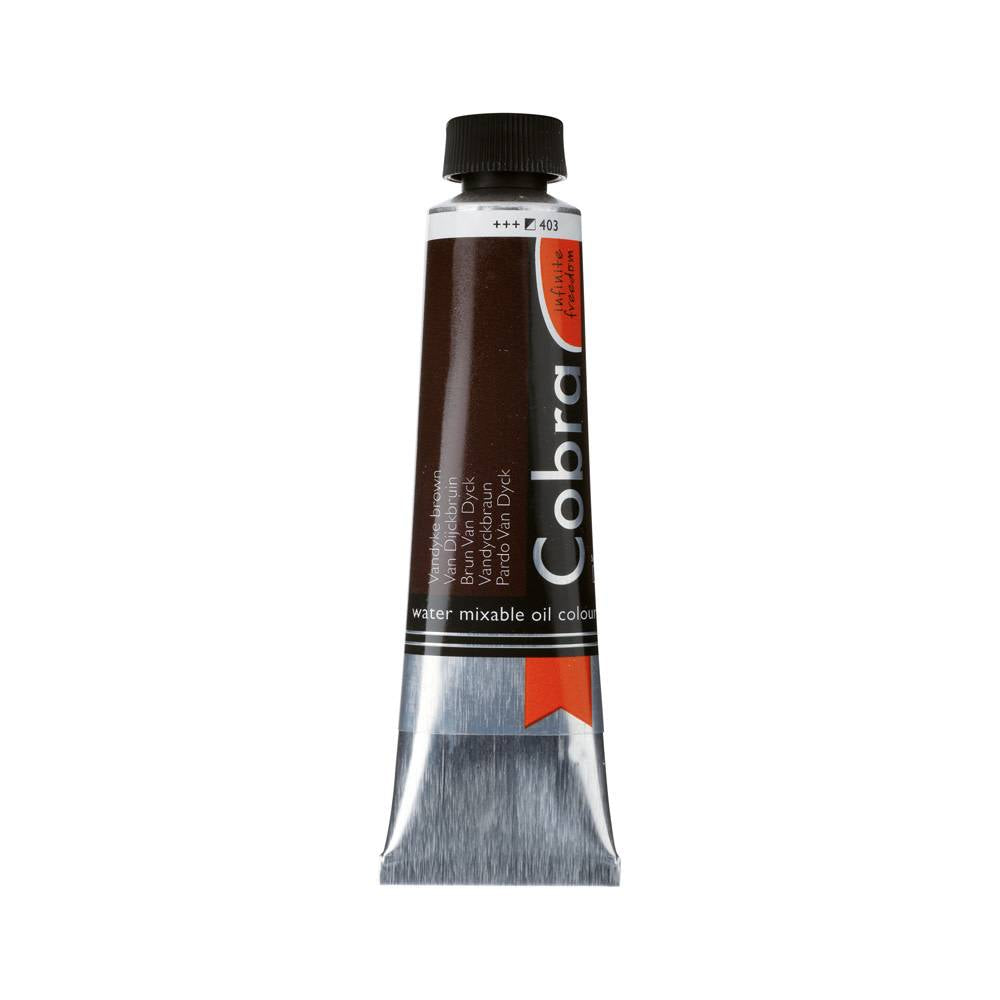 Cobra Artist Water Vermengbare Olieverf Tube 40 ml Van Dijckbruin 403