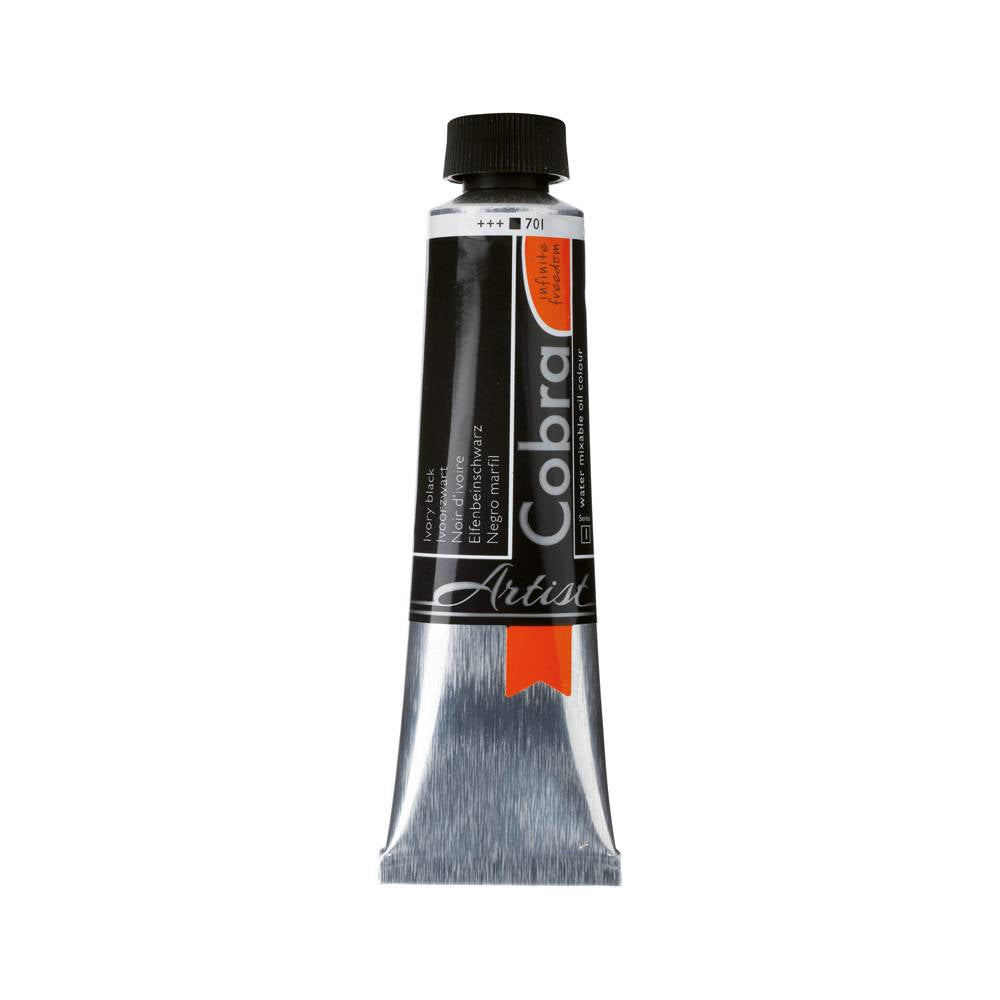 Cobra Artist Water Vermengbare Olieverf Tube 40 ml Ivoorzwart 701