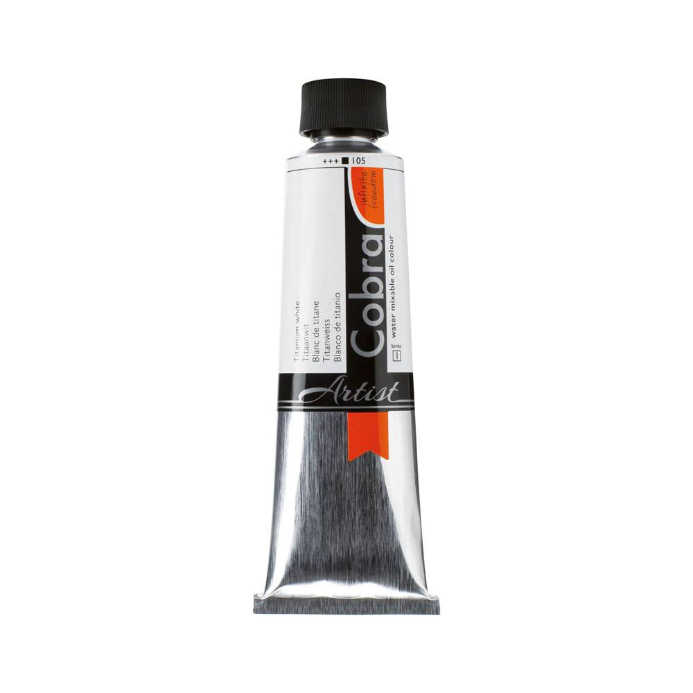 Cobra Artist Water Mixable Oil Paint Tube 150 ml Titanium White 105