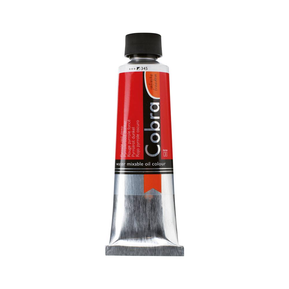 Cobra Artist Water Vermengbare Olieverf Tube 150 ml Pyrrolerood Donker 345