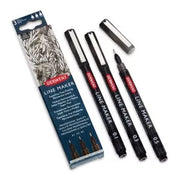 Derwent Line Maker Set Black with 3 Pens
