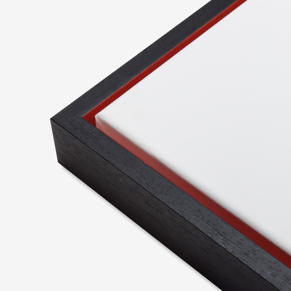Baklijst 3D zwart rood