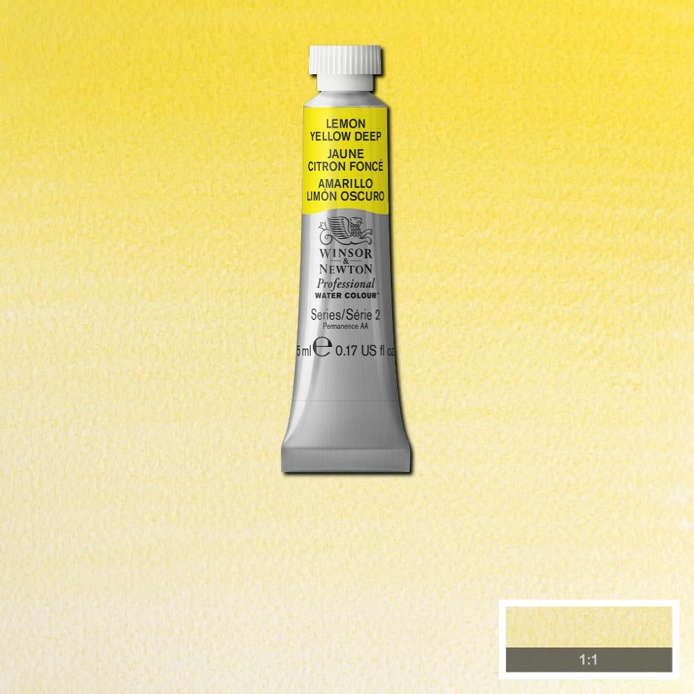 W&N pro. aquarelverf tube 5ml Lemon Yellow Deep