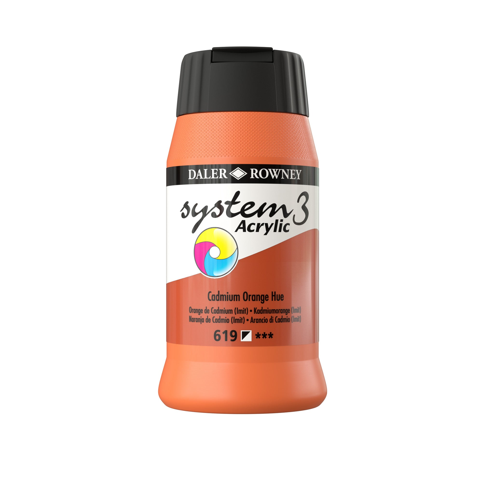 System 3 Acrylverf 500ml Potten Cadmium Orange (Hue)