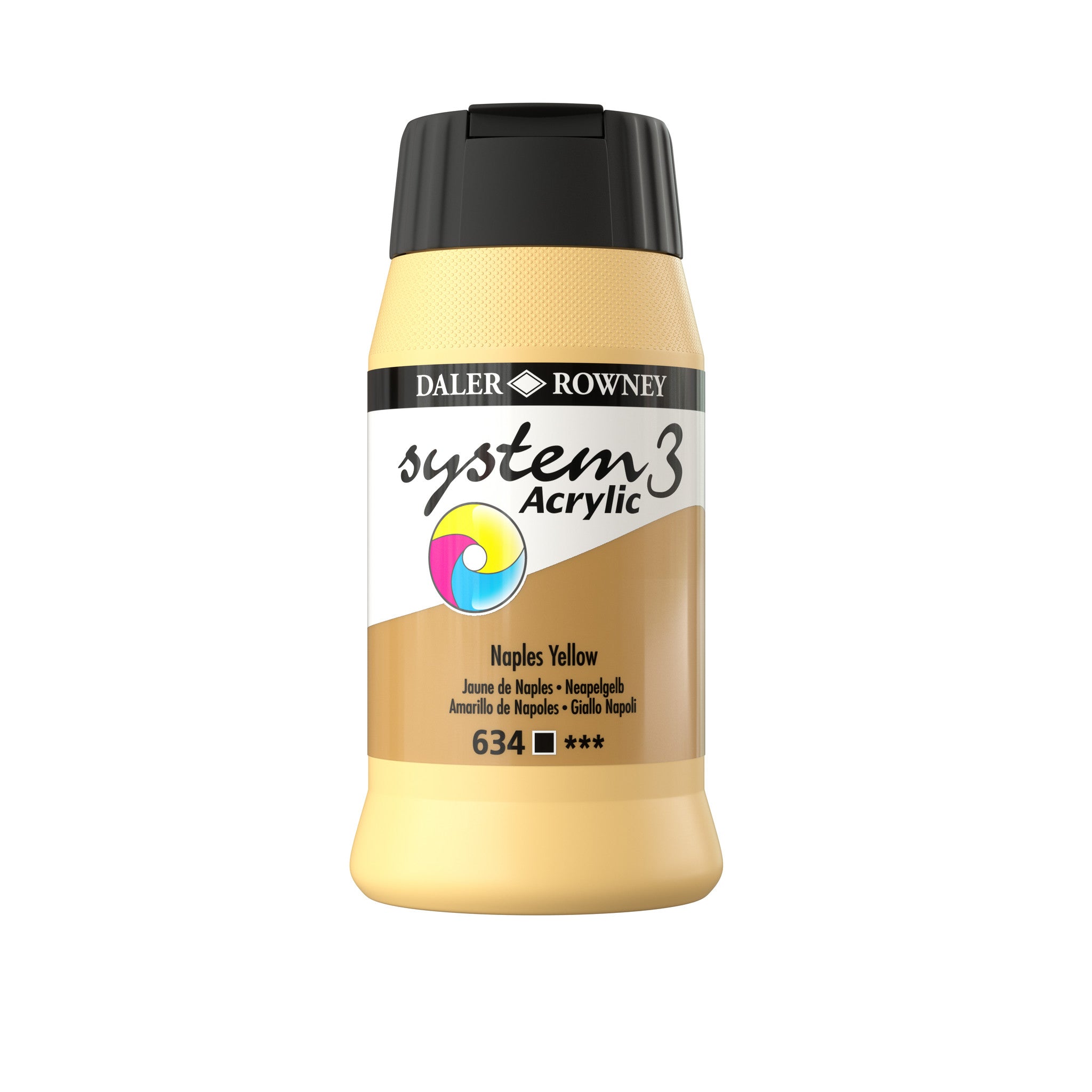 System 3 Acrylverf 500ml Potten Naples Yellow
