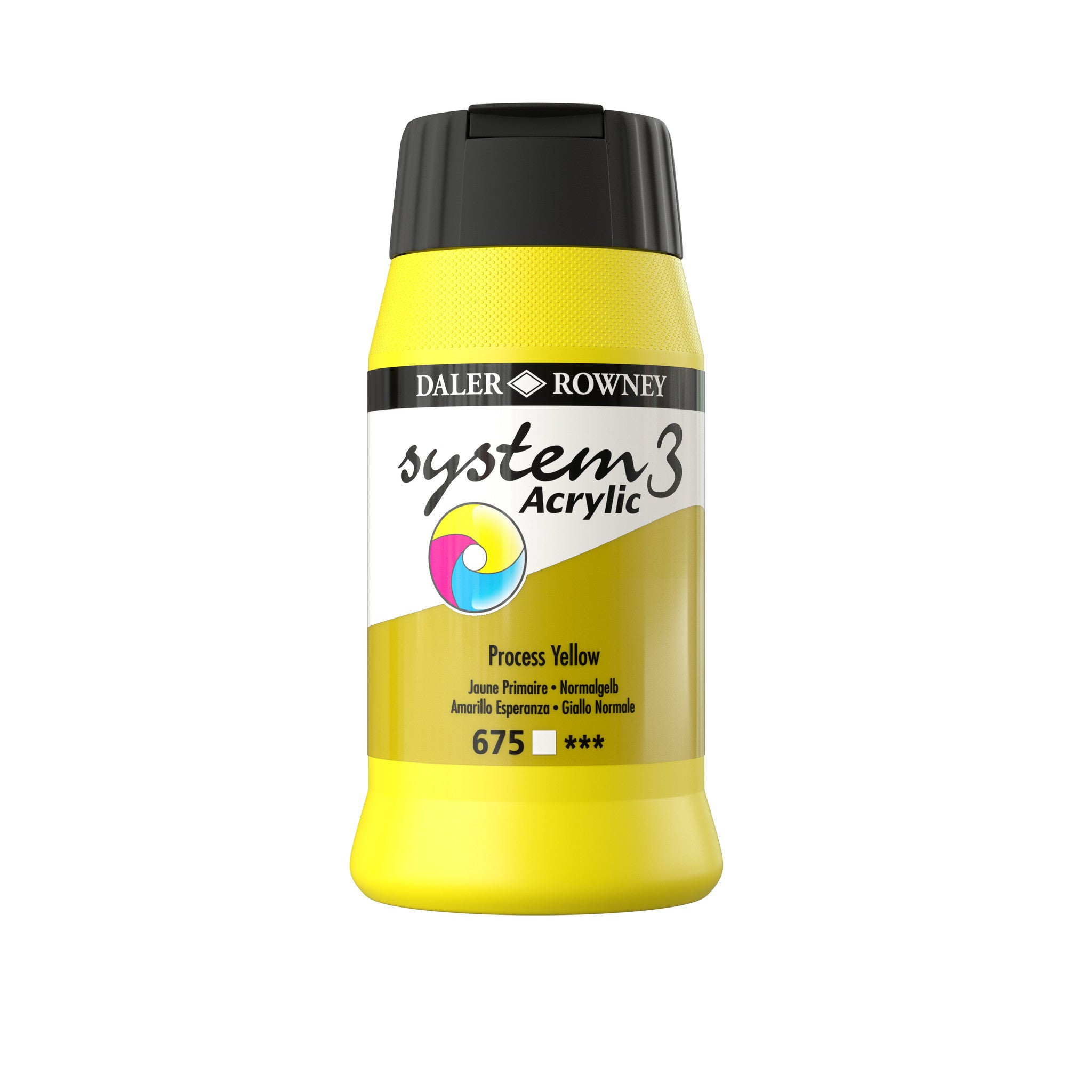 System 3 Acrylverf 500ml Potten Fluorescent Yellow