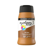 System 3 Acrylverf 500ml Potten Raw Sienna