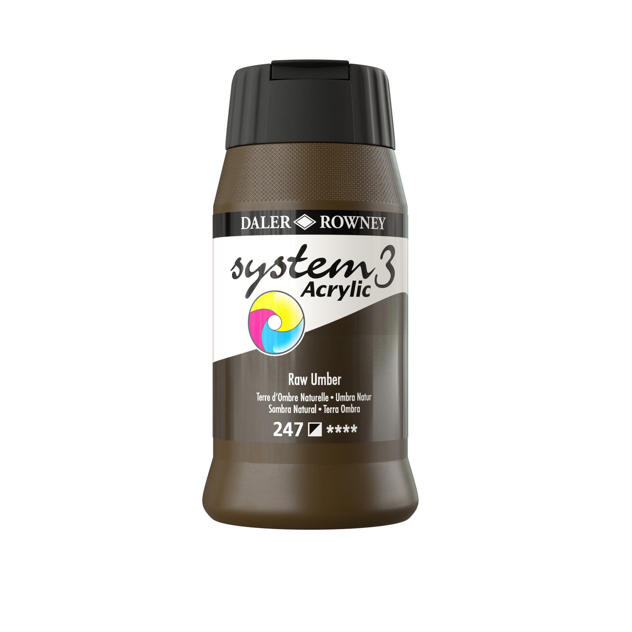 System 3 Acrylverf 500ml Potten Raw Umber
