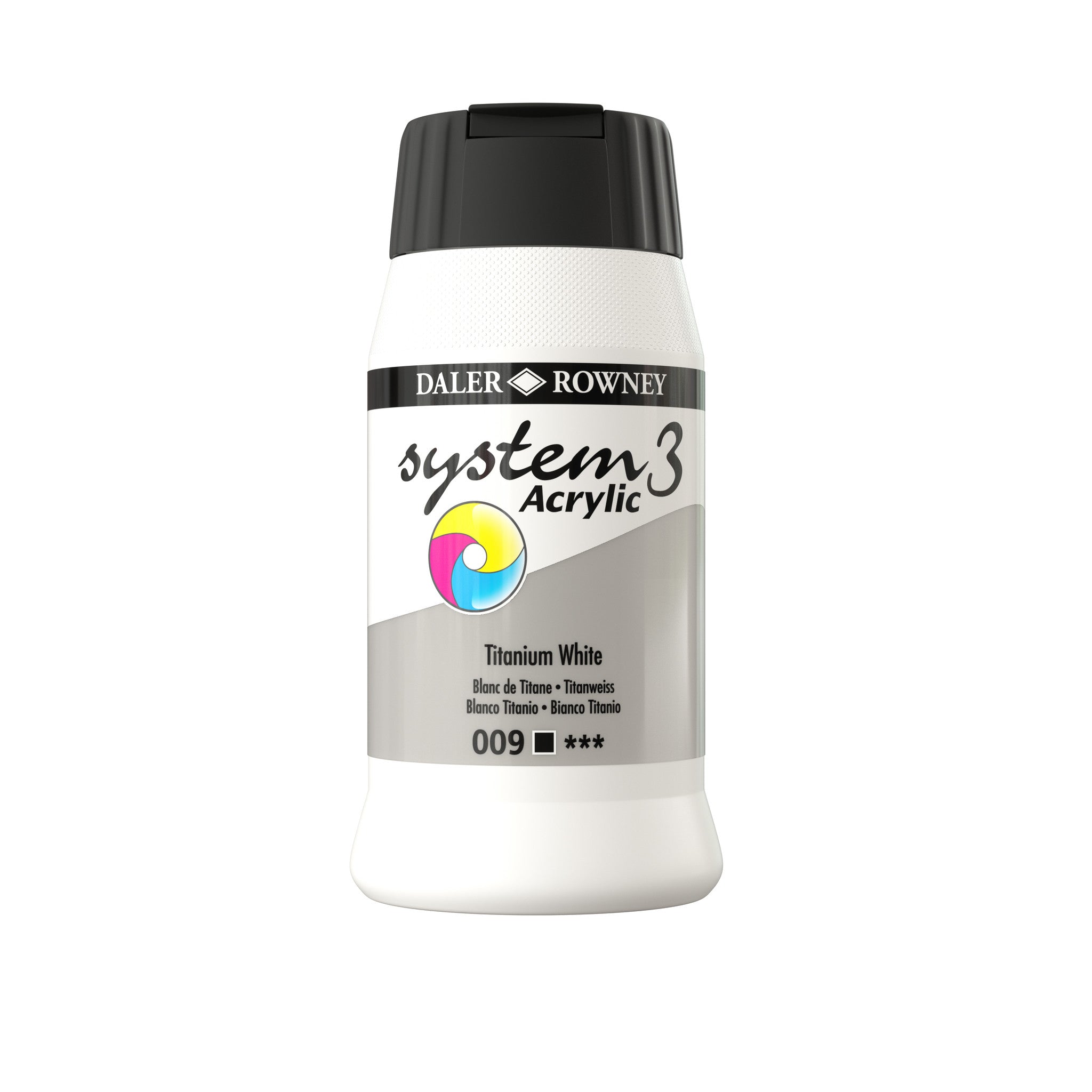 System 3 Acrylverf 500ml Potten Titanium White