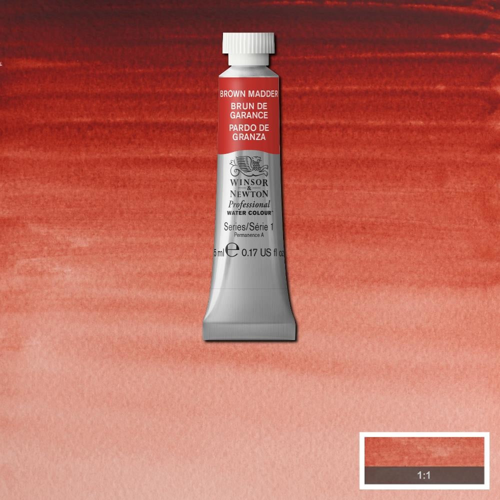 W&N pro. aquarelverf tube 5ml Brown Madder