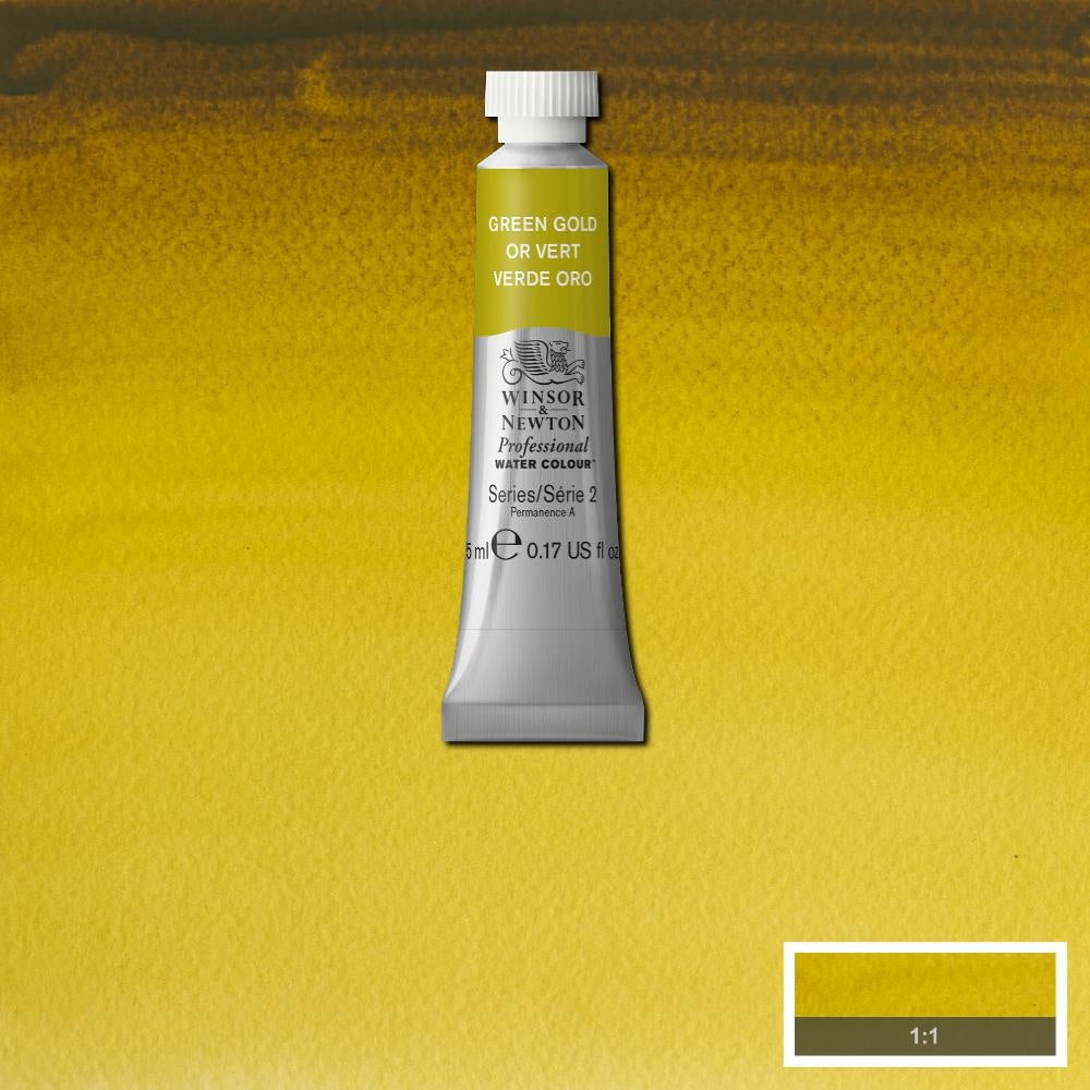 W&N pro. aquarelverf tube 5ml Green Gold