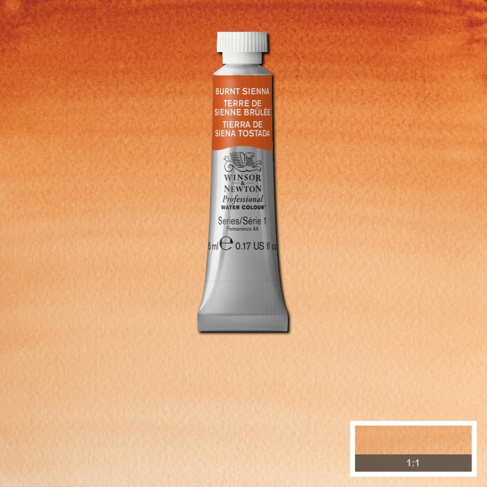 W&N pro. aquarelverf tube 5ml Burnt Sienna