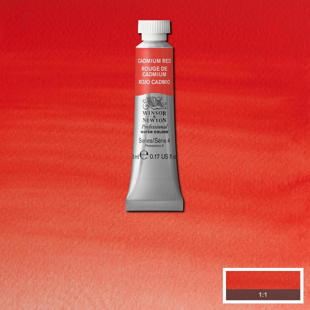 W&N pro. aquarelverf tube 5ml Cadmium Red
