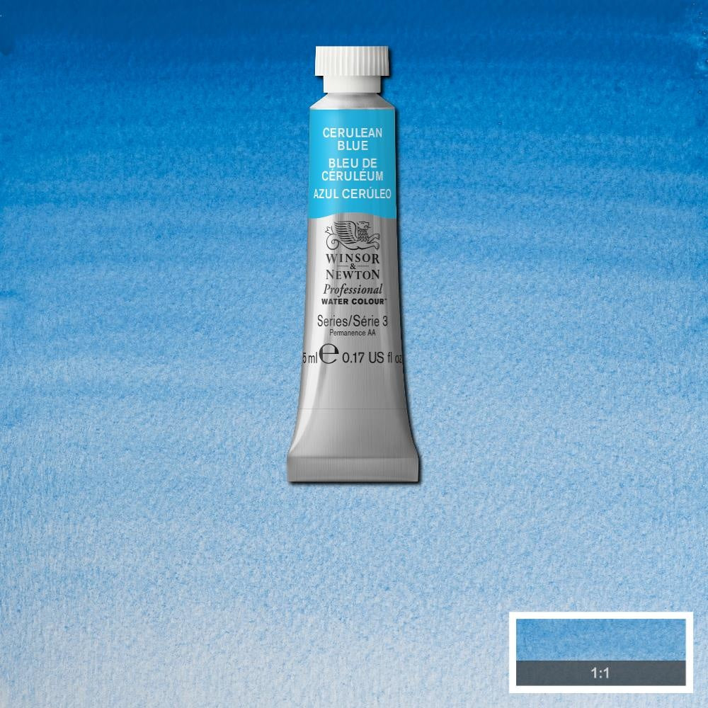 W&N pro. aquarelverf tube 5ml Cerulean Blue