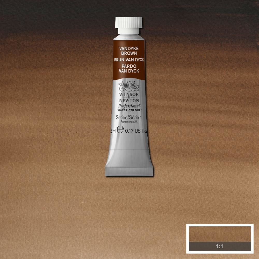W&N pro. aquarelverf tube 5ml Vandyke Brown