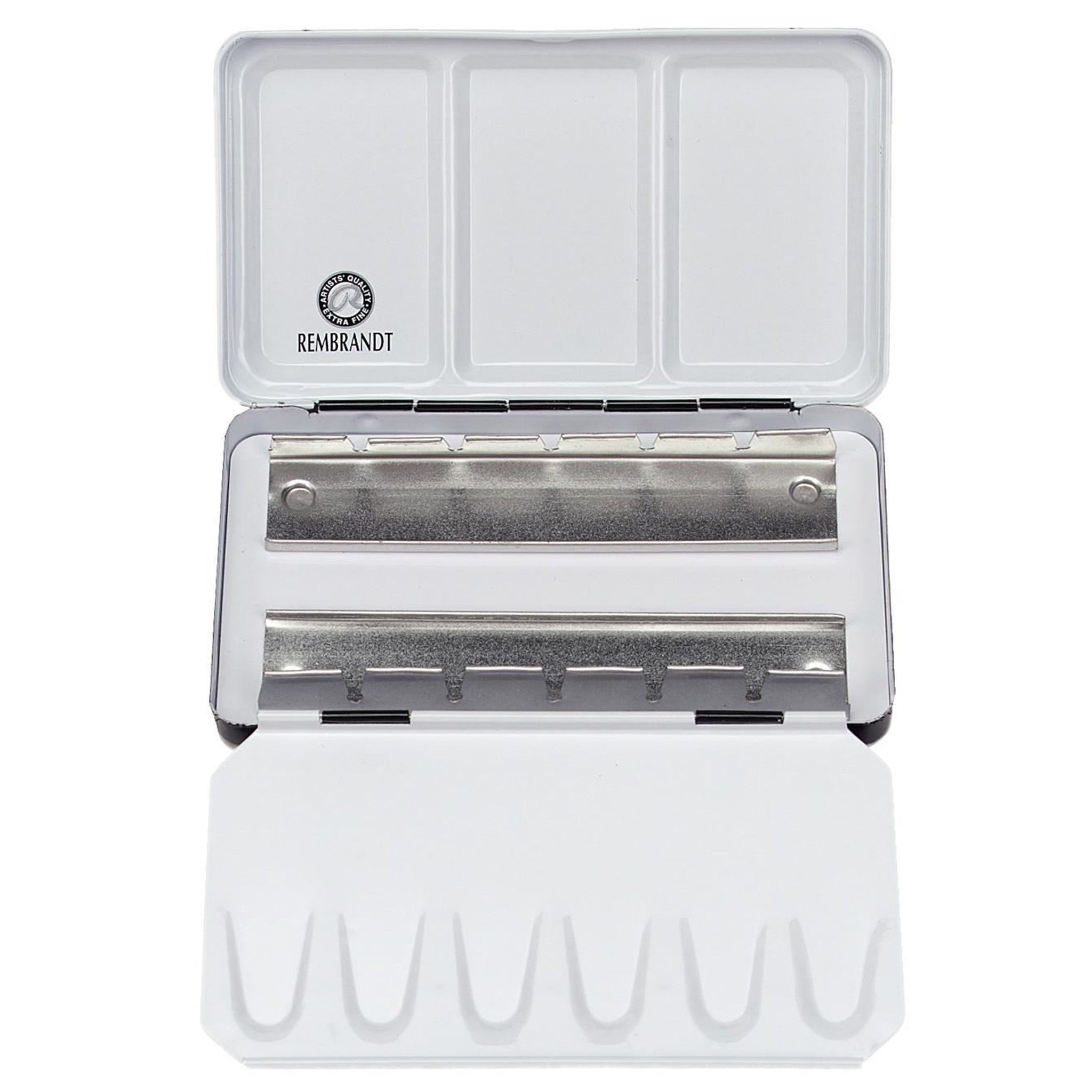 Aquarelverf lege metalen set 12 halve napjes