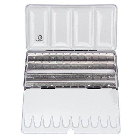 Aquarelverf lege metalen set 48 halve napjes