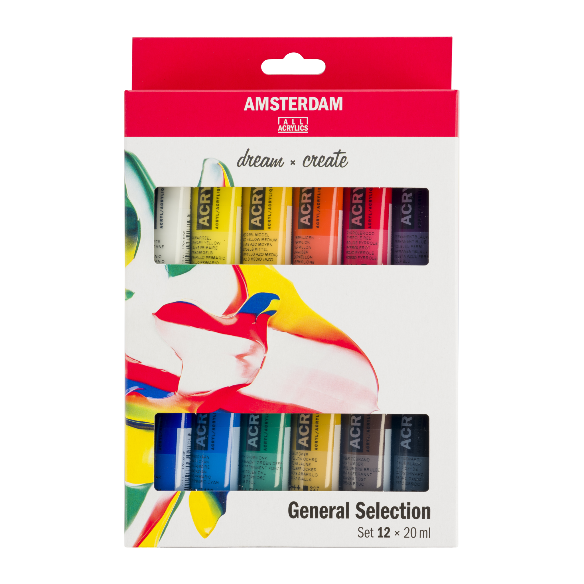 Amsterdam Standard Series acrylverf algemene selectie set | 12 × 20 ml 