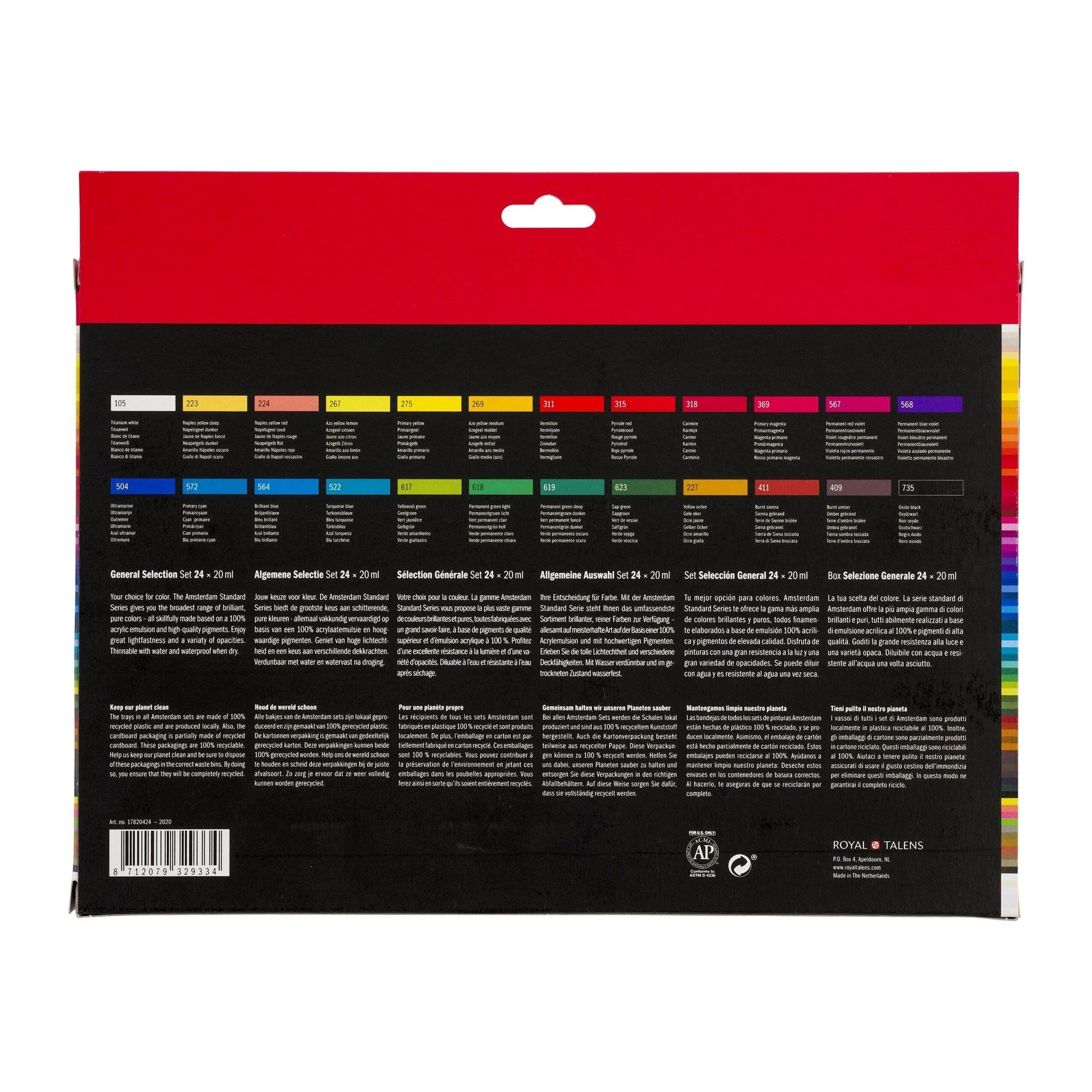 Amsterdam Standard Series acrylverf algemene selectie set | 24 × 20 ml 