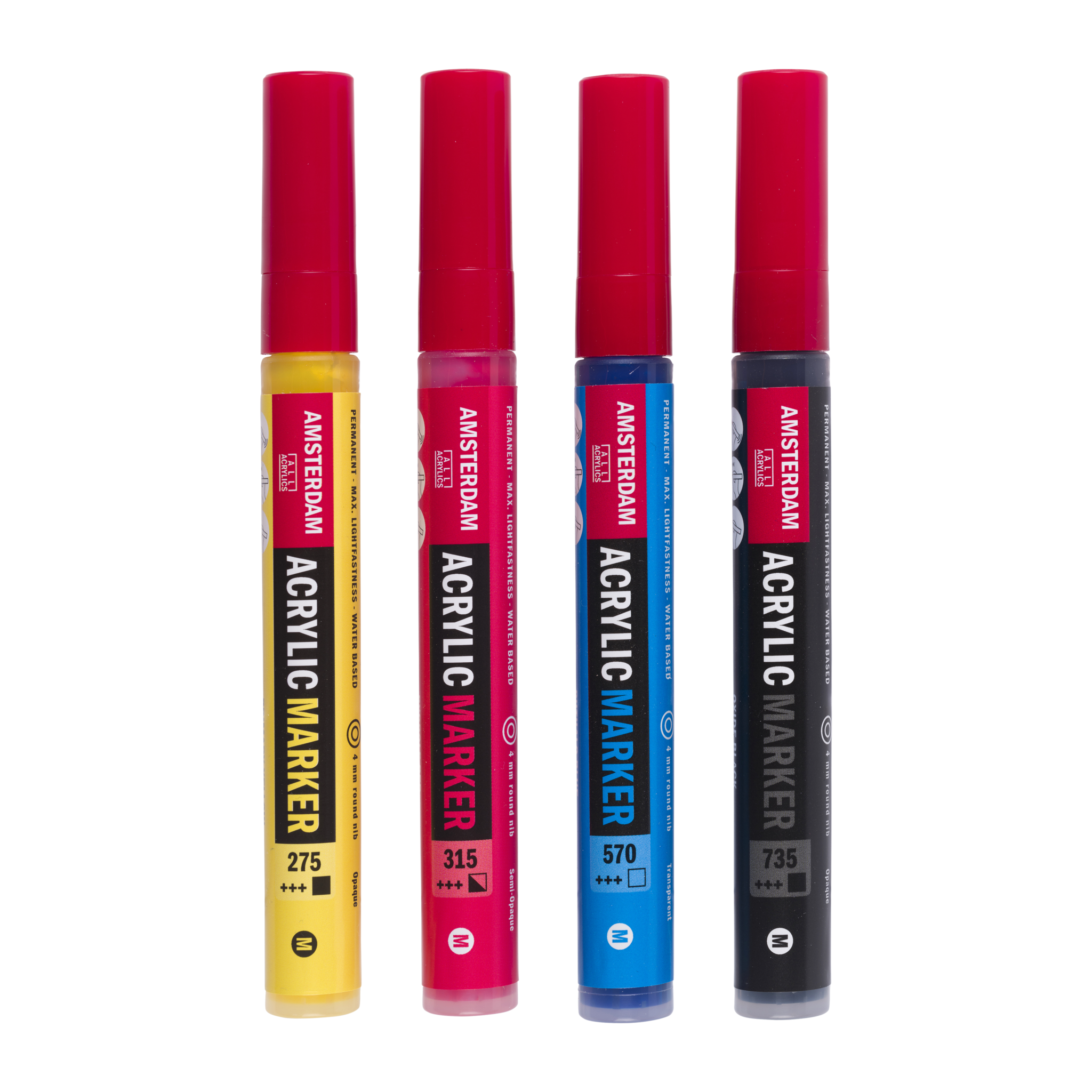 Amsterdam Acrylmarker intro set | 4 kleuren