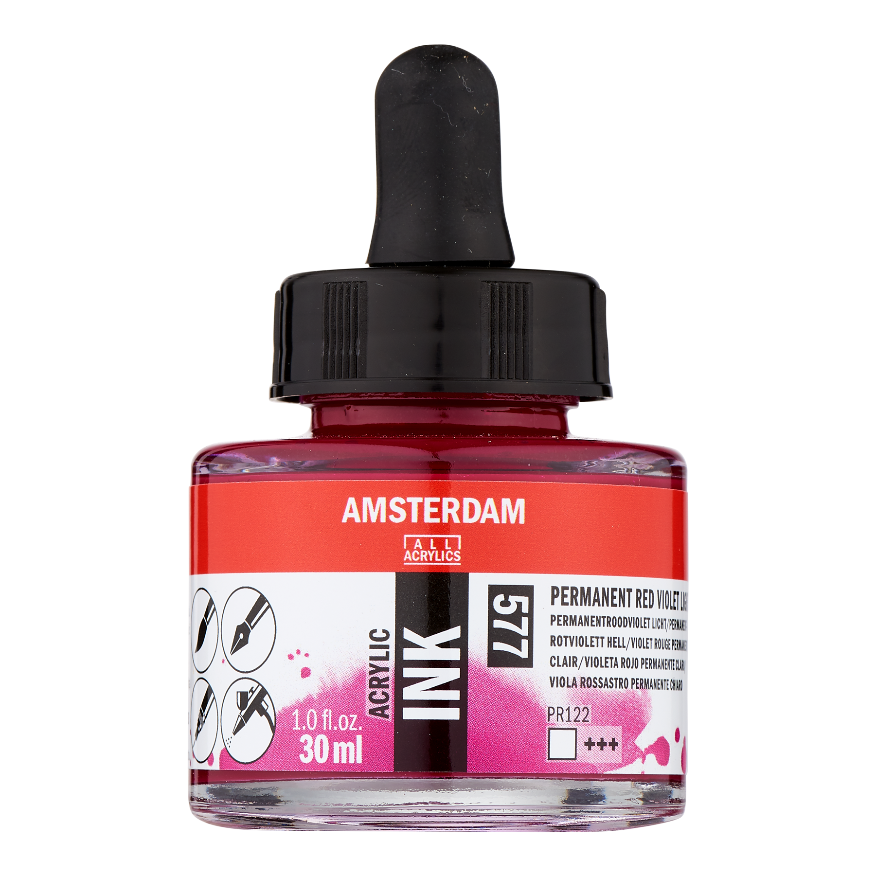 Amsterdam Acrylic Ink Bottle 30 ml Permanent Red Violet Light 577