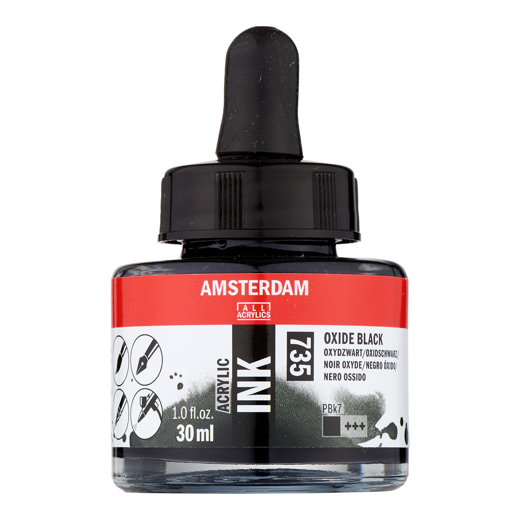 Amsterdam Acrylic Ink Bottle 30 ml Oxide Black 735