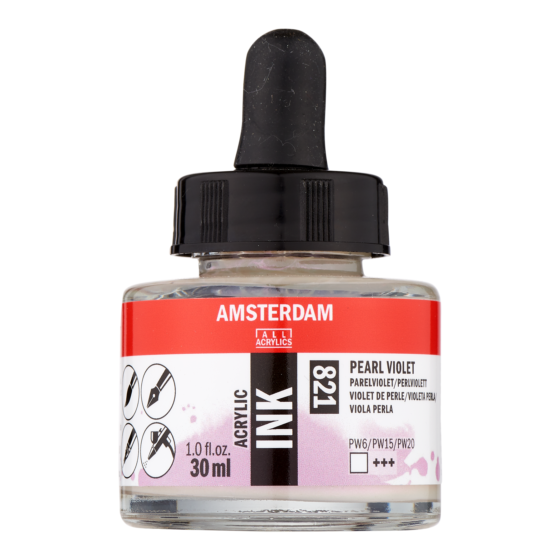 Amsterdam Acrylic Ink Bottle 30 ml Pearl Violet 821