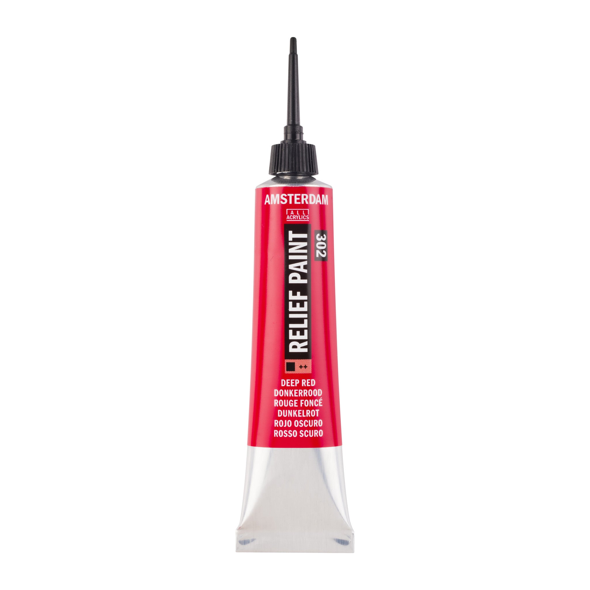 Amsterdam Reliëf Verf Tube 20 ml Donkerrood 302