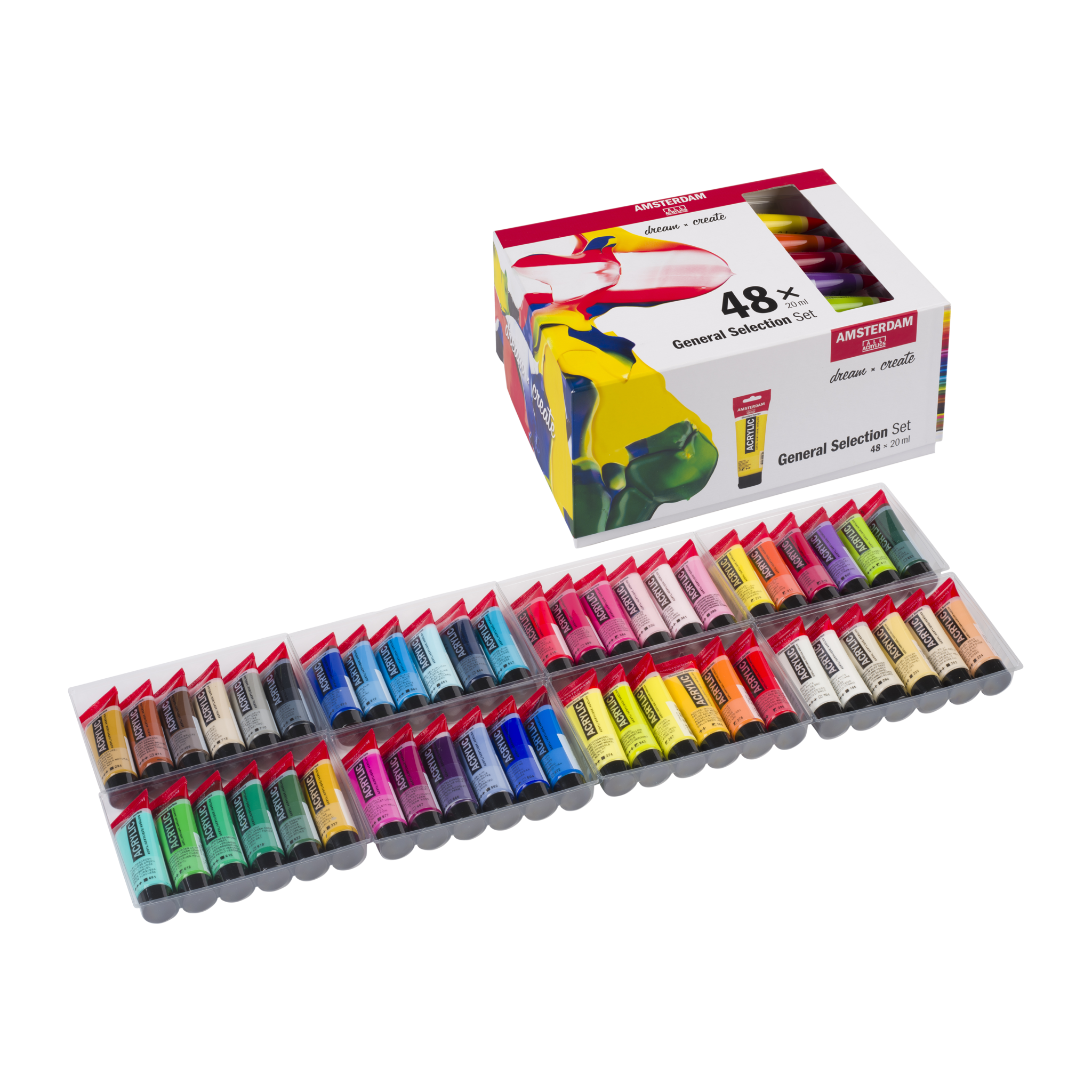Amsterdam Standard Series acrylverf algemene selectie set | 48 × 20 ml 