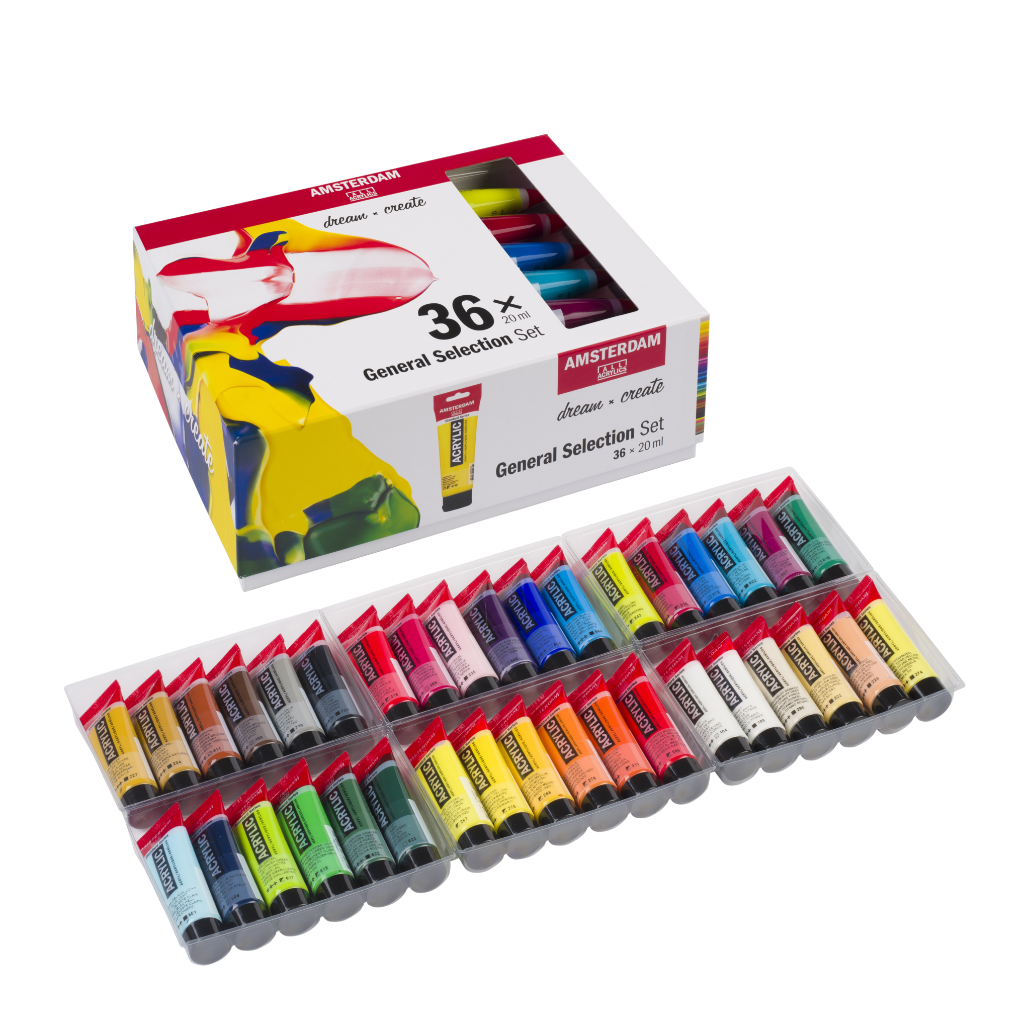 Amsterdam Standard Series acrylverf algemene selectie set | 36 × 20 ml 
