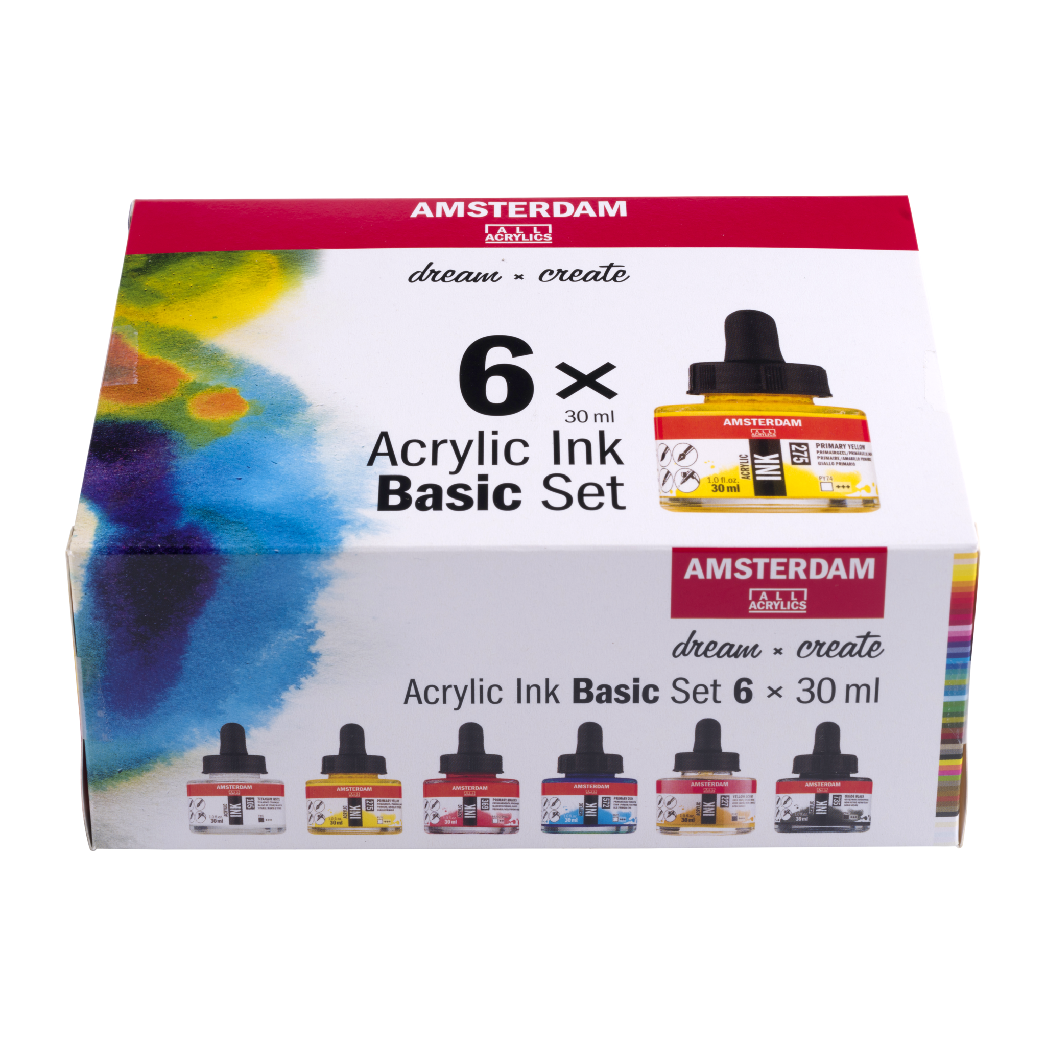 Amsterdam Acrylinkt basisset | 6 x 30ml