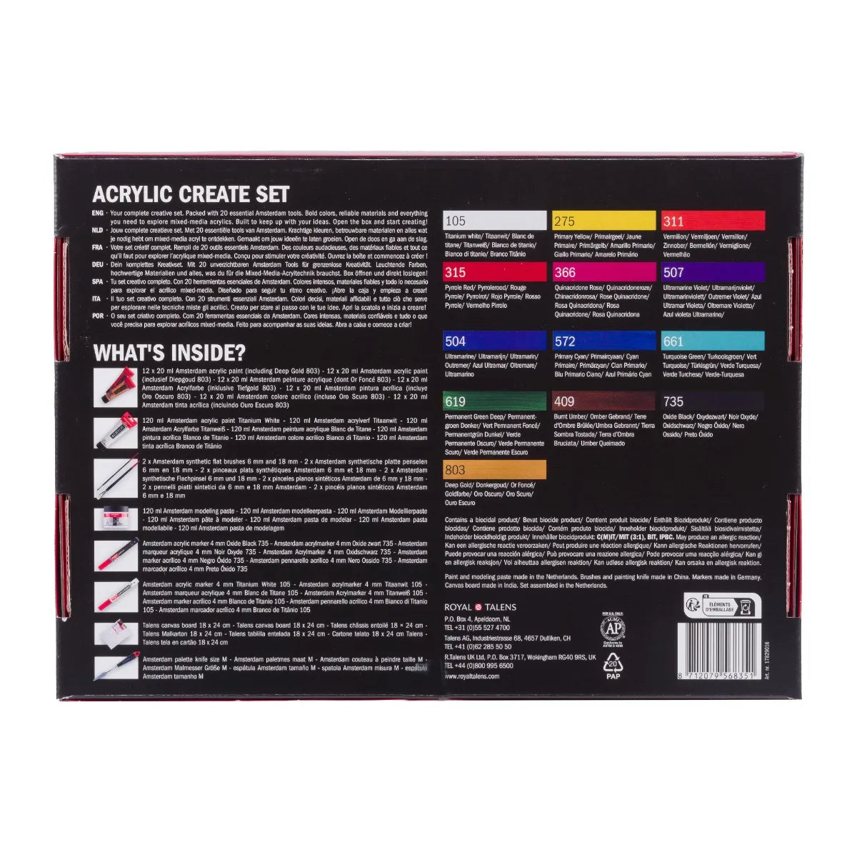 Amsterdam acrylverf Create set 20 delig All-in-one